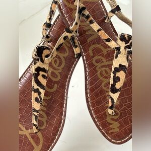 Sam Edelman Gigi Animal Print / Leather Sandals Women’s Size 8